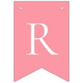 Elegant roze witte kerst vlaggetjes (Derde vlag)