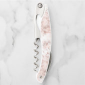 Elegant roze witte roze gouden marmer textuur kurkentrekker (Voorkant)