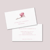 Elegant roze witte schoonheidssalon visitekaartje