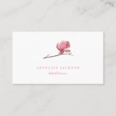 Elegant roze witte schoonheidssalon visitekaartje (Voorkant)