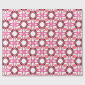 Elegant roze witte Waterverf stijlvol patroon Cadeaupapier (Vlak)