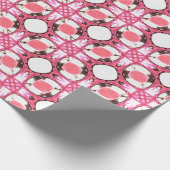 Elegant roze witte Waterverf stijlvol patroon Cadeaupapier (Hoek)