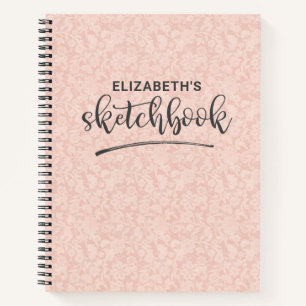Elegant roze zakboek met naam Notitieboek