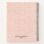 Elegant roze zakboek met naam Notitieboek (Achterkant)