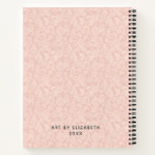 Elegant roze zakboek met naam Notitieboek (Achterkant)