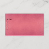 Elegant Roze Zand Zwart Trim Visitekaartje (Achterkant)