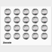 Elegant Roze Zebra Afstuderen Stickers (Vel)