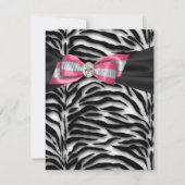 Elegant roze Zebra Kaart (Voorkant)