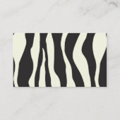 Elegant roze Zebra Visitekaartjes (Achterkant)