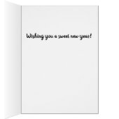 Elegant Roze Zinnia Bloem Rosh Hashanah Kaart (Binnen (Rechts))