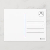 Elegant roze Zinnia Flower Briefkaart (Achterkant)