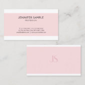 Elegant roze, zuiver grafisch ontwerp modern visitekaartje (Voorkant / Achterkant)