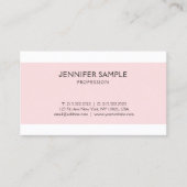 Elegant roze, zuiver grafisch ontwerp modern visitekaartje (Voorkant)