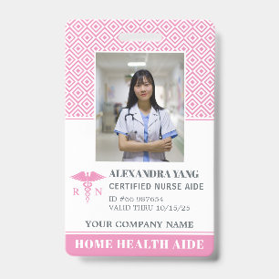 Elegant roze zurse fotobadge badge