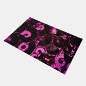 Elegant Roze zwart Nautilus fossiel shell patroon Deurmat (Schuin)