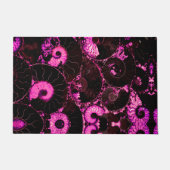 Elegant Roze zwart Nautilus fossiel shell patroon Deurmat (Voorkant)