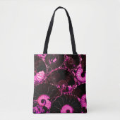 Elegant Roze zwart Nautilus fossiel shell patroon Tote Bag (Voorkant)