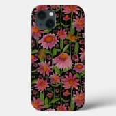 Elegant roze zwarte geleiders Butterflies Case-Mate iPhone Case (Achterkant)