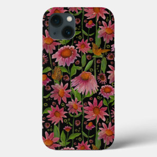 Elegant roze zwarte geleiders Butterflies Case-Mate iPhone Case