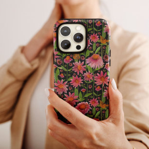 Elegant roze zwarte geleiders Butterflies Case-Mate iPhone 14 Hoesje