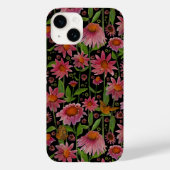 Elegant roze zwarte geleiders Butterflies Case-Mate iPhone Case (Achterkant)