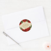 Elegant rozen 16e verjaardag ronde sticker (Envelop)