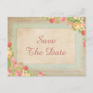 Elegant  Rozen 40th Save the Date Aankondigingskaart