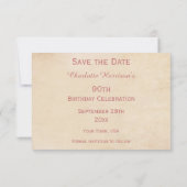 Elegant Rozen 90e verjaardag behalve de datum Save The Date (Achterkant)