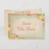 Elegant Rozen 90e verjaardag behalve de datum Save The Date (Voorkant / Achterkant)