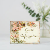 Elegant rozen afdrukken briefkaart (Staand voorkant)