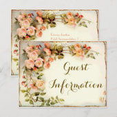 Elegant rozen afdrukken briefkaart (Voorkant / Achterkant)