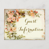 Elegant rozen afdrukken briefkaart (Voorkant)