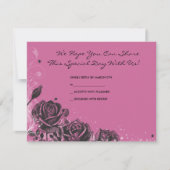 Elegant Rozen Bat Mitzvah Invitation Reply Kaart (Voorkant)