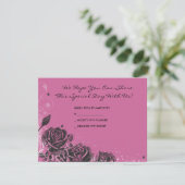 Elegant Rozen Bat Mitzvah Invitation Reply Kaart (Staand voorkant)