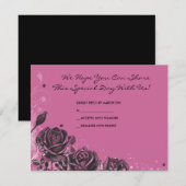 Elegant Rozen Bat Mitzvah Invitation Reply Kaart (Voorkant / Achterkant)