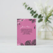 Elegant Rozen Bat Mitzvah Reception Card Informatiekaartje (Staand voorkant)