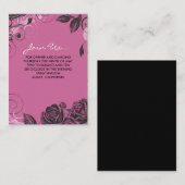 Elegant Rozen Bat Mitzvah Reception Card Informatiekaartje (Voorkant / Achterkant)