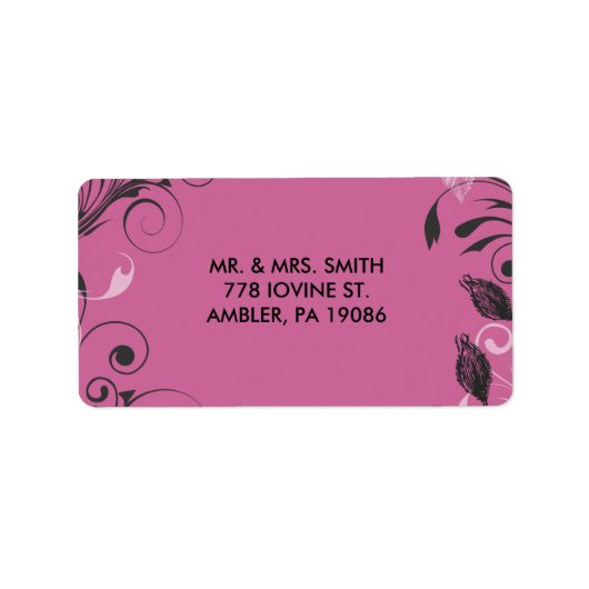 Elegant Rozen Bat Mitzvah Return-sticker Etiket (Voorkant)