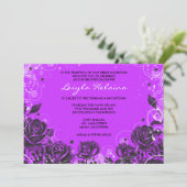 Elegant Rozen Bat Mitzvah Uitnodiging (Staand voorkant)