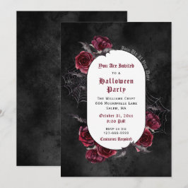 Elegant Rozen Bats Halloween Kaart