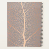 Elegant Rozen bladgoud Patroon Afspraak Planner (Achterkant)