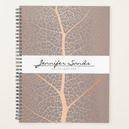 Elegant Rozen bladgoud Patroon Afspraak Planner