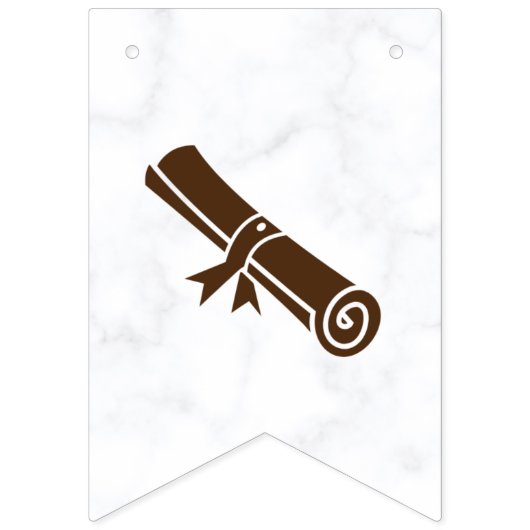 Elegant Rozen Bloemen Gepersonaliseerd Afstuderen Vlaggetjes (Tweede vlag)