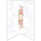 Elegant Rozen Bloemen Gepersonaliseerd Afstuderen Vlaggetjes (Eerste vlag)