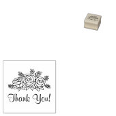 Elegant Rozen bloemenboeket dank u 1x1 Rubberstempel (Gestempeld)