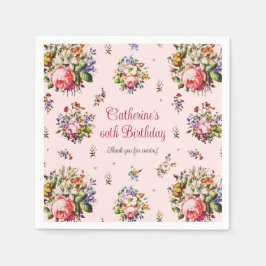 Elegant  Rozen Bloemenpatroon Servet