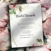 Elegant Rozen Blush Bridal Brunch Menu