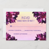 Elegant, Rozen bruiloft RSVP Kaart (Voorkant)