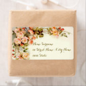 Elegant rozen cadeau, wijn ... etiket (Insitu)