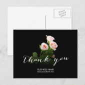 Elegant Rozen Calligrafie Business Hartelijk dank Briefkaart (Voorkant / Achterkant)
